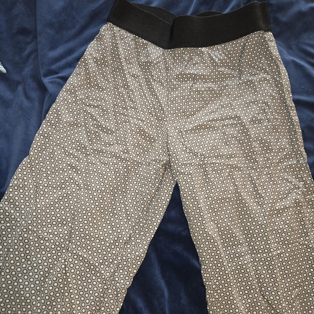 Black and Light Teal Patterned Pants